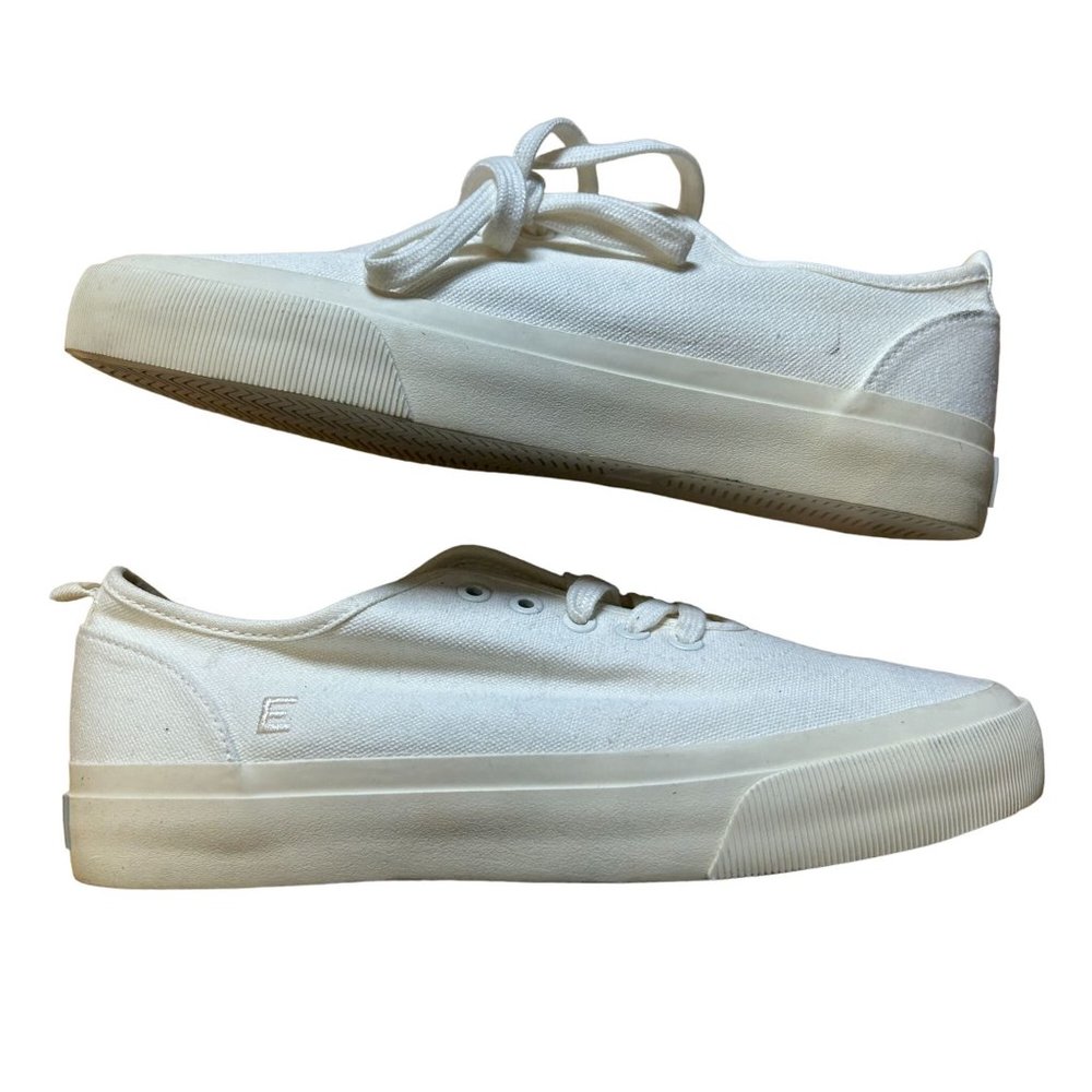 Everlane Organic Cotton Canvas Sneaker White Size Women's 8 Men's 6